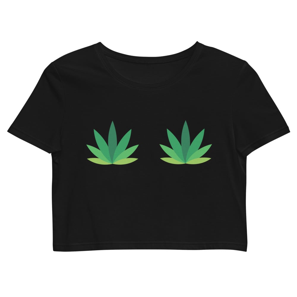 Medicate Cannabis Leaf Organic Crop Top