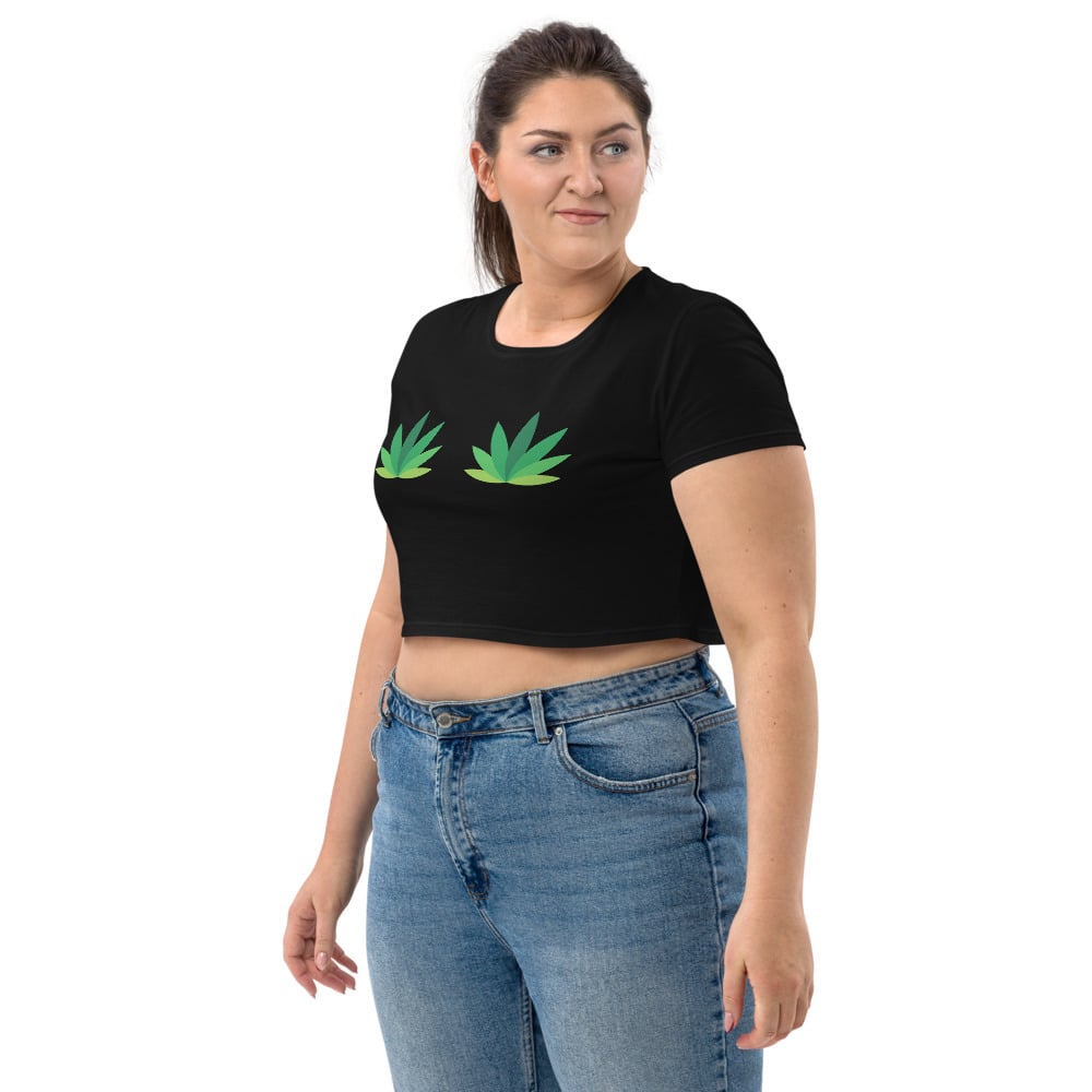 Medicate Cannabis Leaf Organic Crop Top