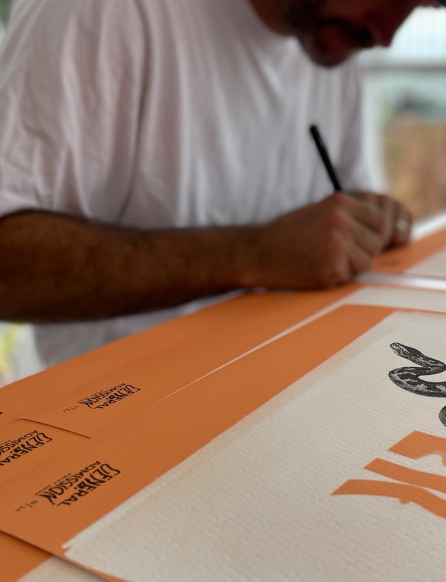 Snakes and Lovers A3 print