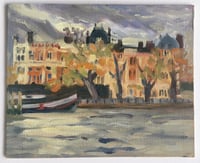 Image 2 of Across the river at Putney, oil on canvas panel
