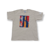 ABSTRACT GRAPHIC SAND TEE