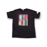 ABSTRACT GRAPHIC BLACK TEE