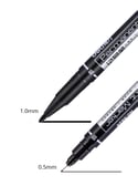 Free Shipping Marker Pen Oil Double Head Fast Dry Permanent Black Oil-based 12 Pcs