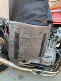 Upcycled Chainstitch waxed canvas messenger bag