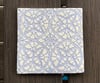 4-petal lace flower wall tile - 3” square