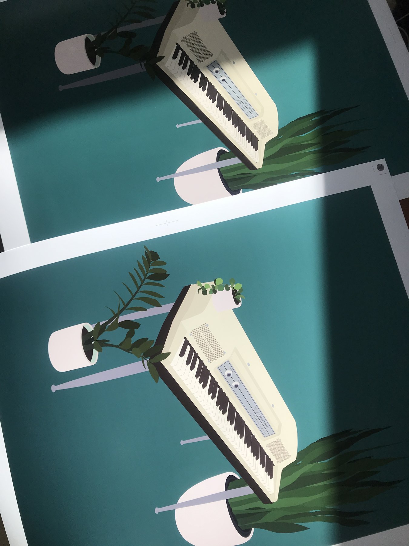 Image of Wurli Piano Houseplant Print