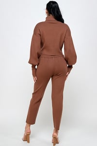 Image 2 of MAHOGANY - Turtle Neck Thumbhole Sleeve Set