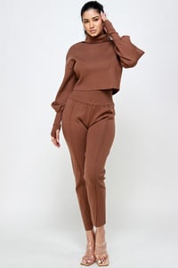 Image 3 of MAHOGANY - Turtle Neck Thumbhole Sleeve Set
