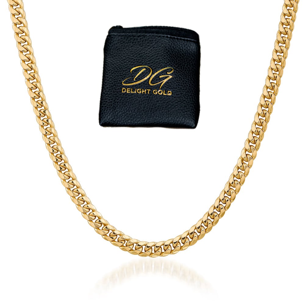 Delight Gold - 18K Yellow Gold 10MM , 22" Cuban Link Chain