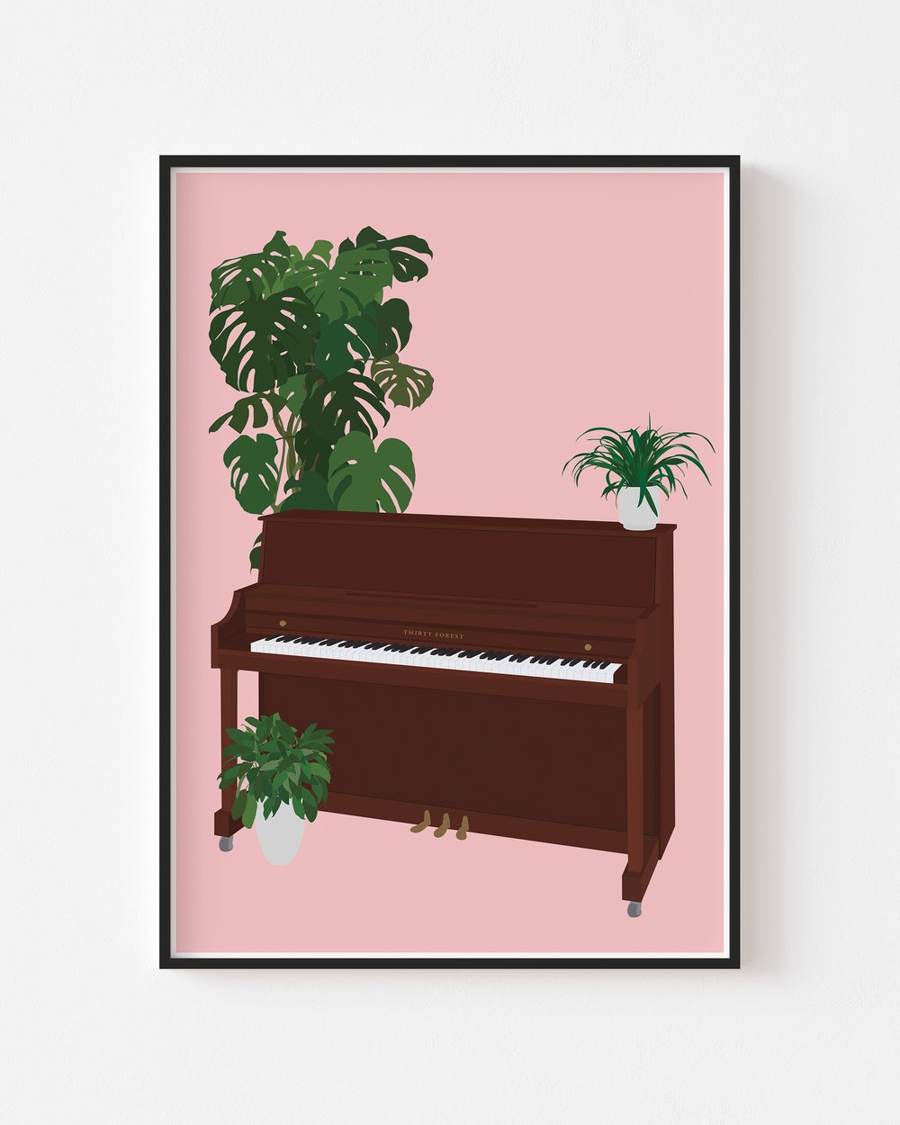 Image of Piano Houseplant Print
