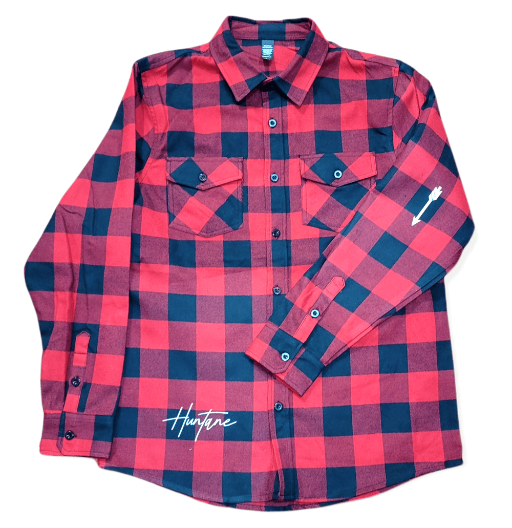 Image of Huntane Signature Series Red/Black/Wht Flannel Shirt
