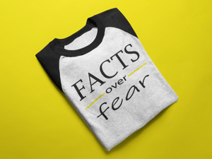 Image of Unisex Facts Over Fear Baseball Tee