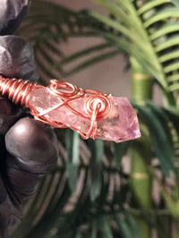 Image 4 of AMETHYST WRAPPED IN COPPER PENDANT - BRAZIL 