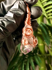 Image 3 of AMETHYST WRAPPED IN COPPER PENDANT - BRAZIL 