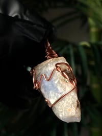 Image 3 of BLUE LACE AGATE WRAPPED IN COPPER - MALAWI 