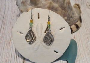 Image of Sterling Silver Cast Dangle Earrings - Swarovski Crystal - Gift Boxed - EB-426