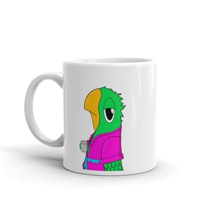 Morning bird White glossy mug