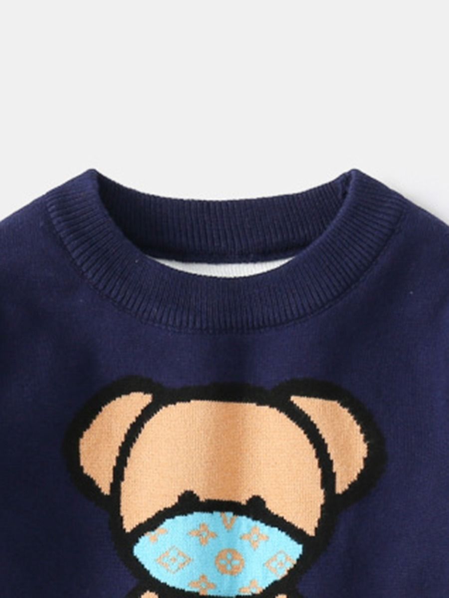 Teddy Vibes Mask Sweater