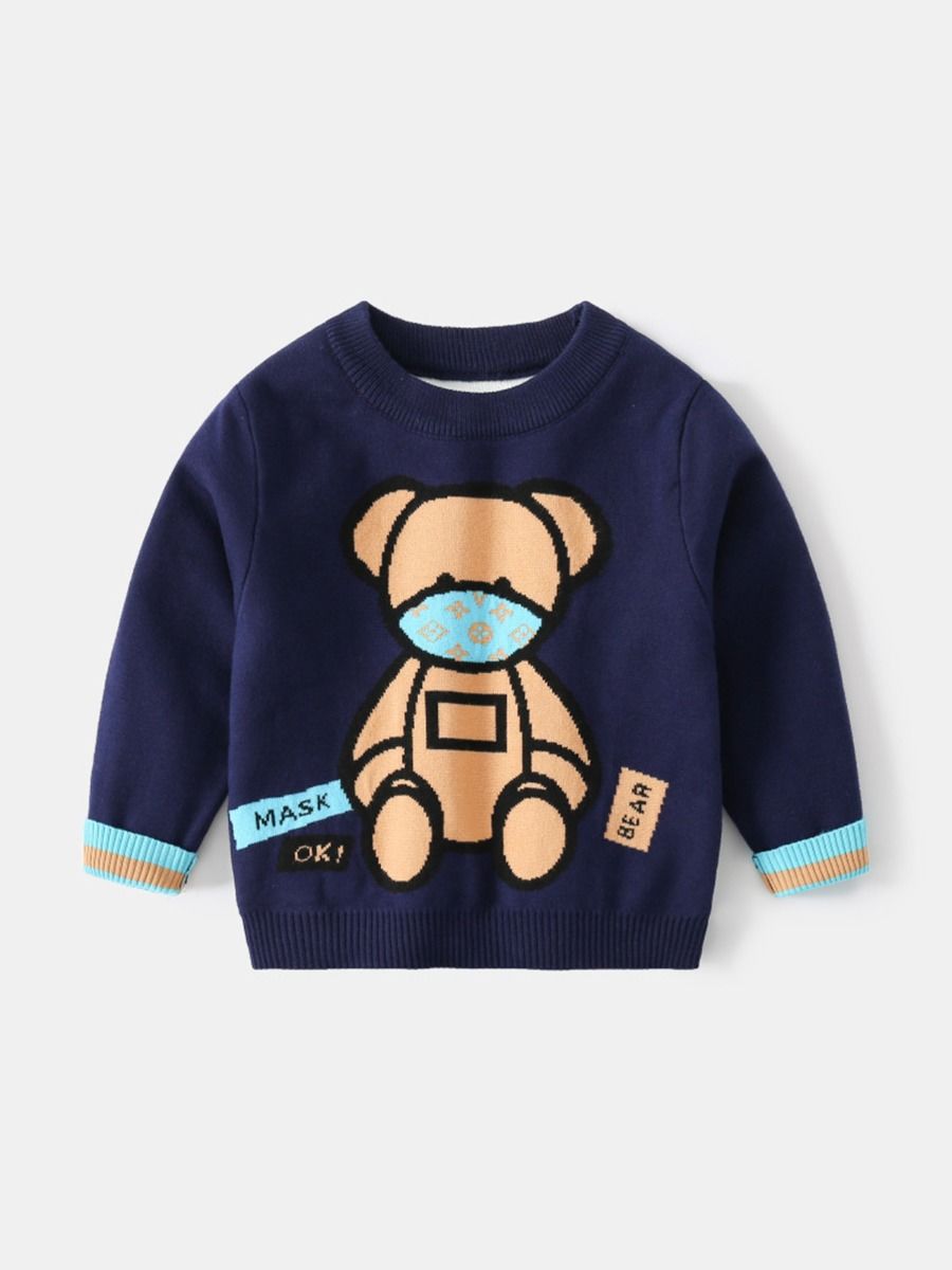 Teddy Vibes Mask Sweater