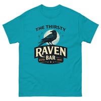 Image 1 of Thirsty Raven Bar T-Shirt – Vintage Moody Raven Tavern Graphic Unisex Tee