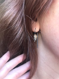 Image 5 of Snapdragon skull earrings - bronze