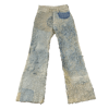 WALNUT-DYED CHENILLE OVERFLOW JEANS 