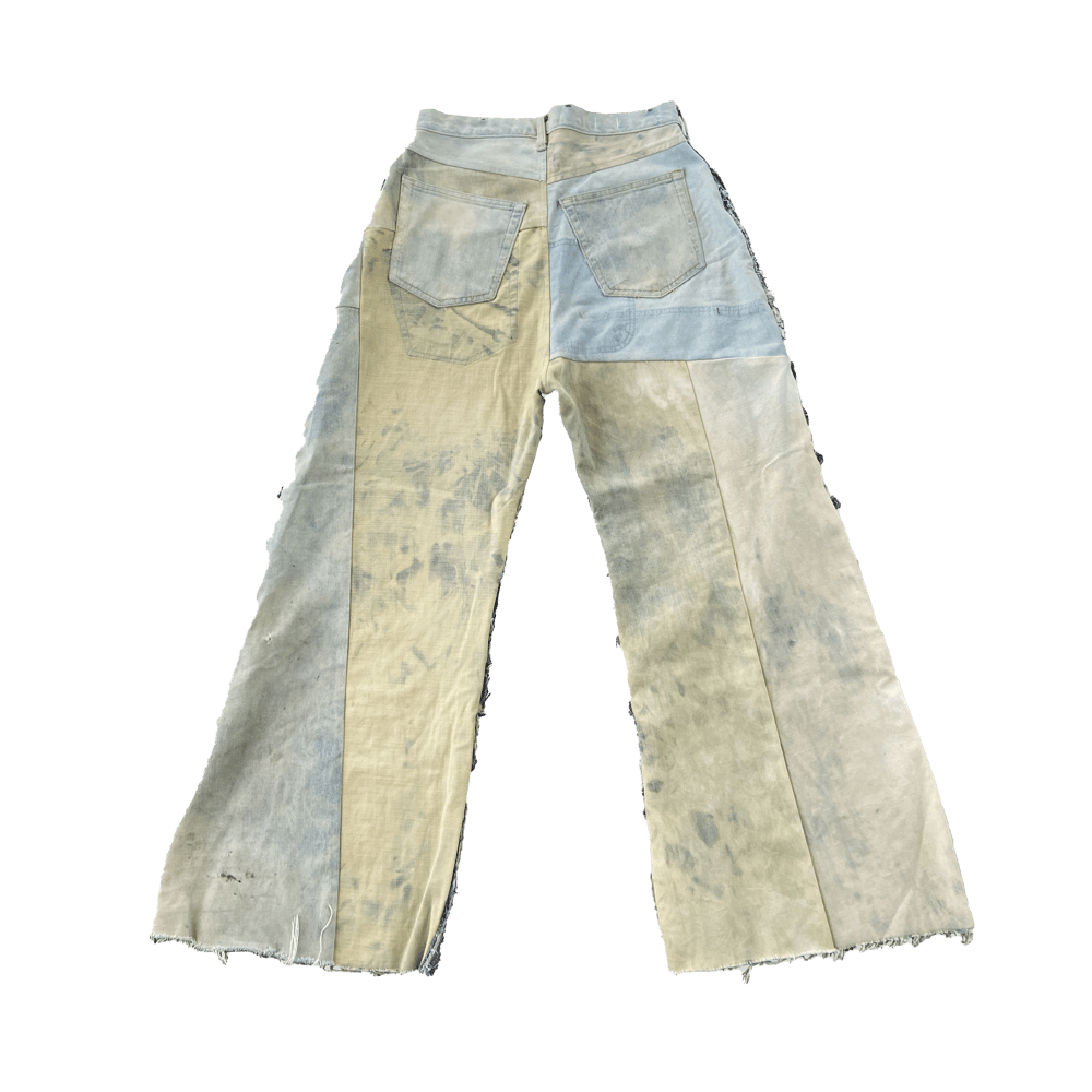 WALNUT-DYED CHENILLE WIDE JEANS