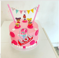 Image 1 of Name bunting birthday cake topper personalised