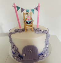 Image 2 of Name bunting birthday cake topper personalised