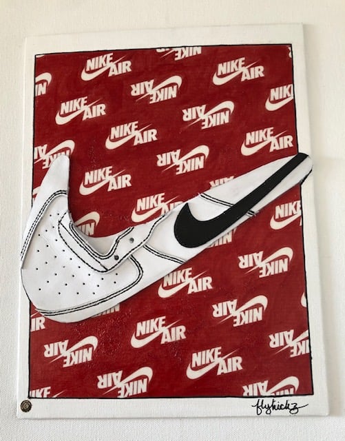 The Swoosh - Canvas Panel w/AF1