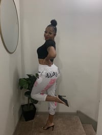 Image 1 of 🌸Lip letter graphic print casual harem sweats🌸