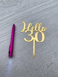 Image 3 of 21st 30th 40th 50th birthday cake topper celebration party acrylic cake decoration