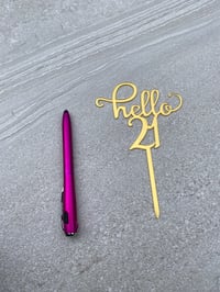 Image 2 of 21st 30th 40th 50th birthday cake topper celebration party acrylic cake decoration