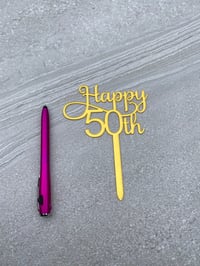 Image 5 of 21st 30th 40th 50th birthday cake topper celebration party acrylic cake decoration