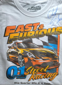 Image 1 of SMALL -- Autographed "Fast and Furious" T-Shirts 