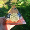 Flower of Life Pyramid Orgonite 