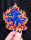 Flaming Cerberus Sticker