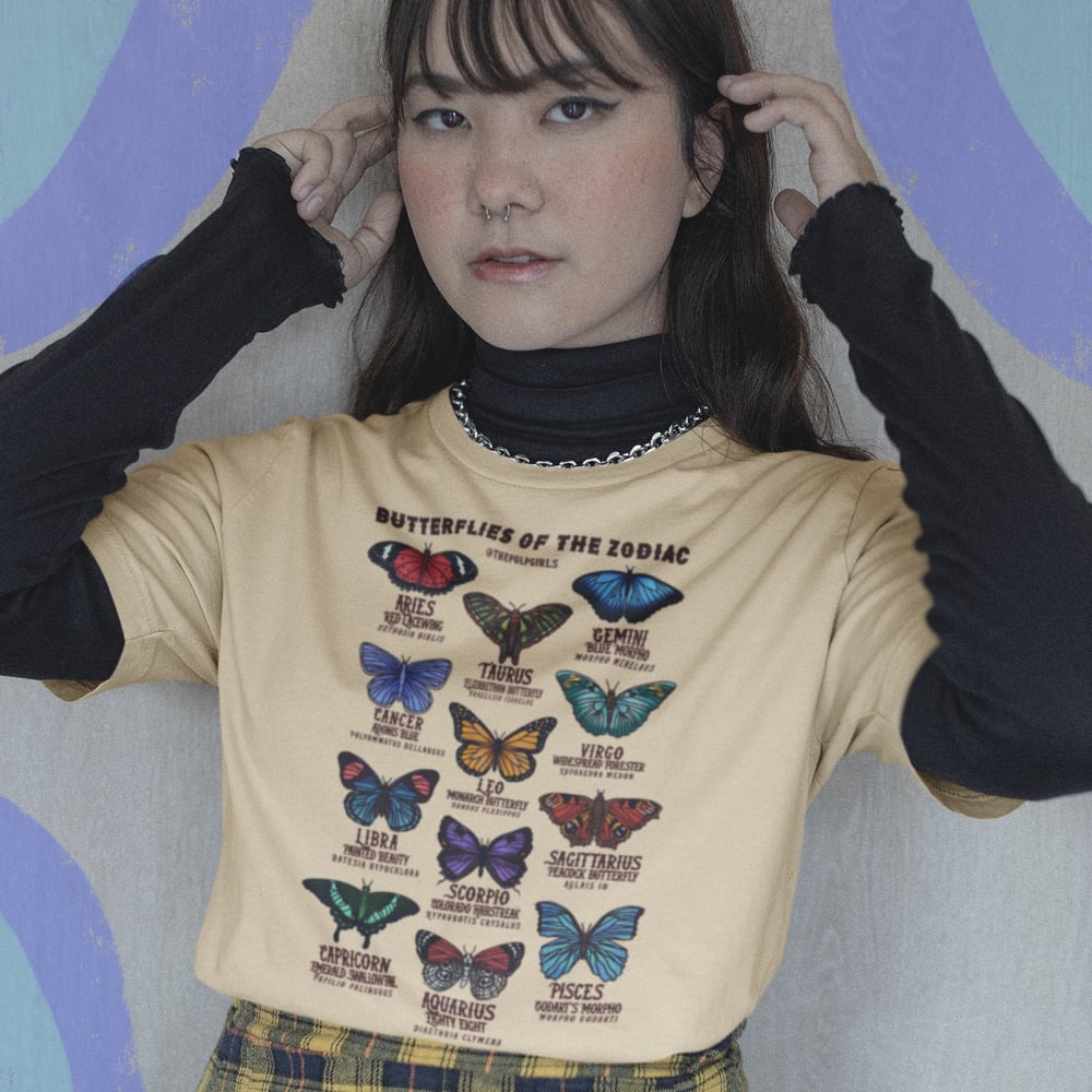 Image of BUTTERFLIES OF THE ZODIAC TEE