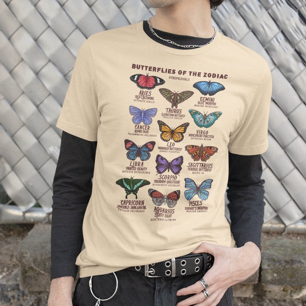 Image of BUTTERFLIES OF THE ZODIAC TEE