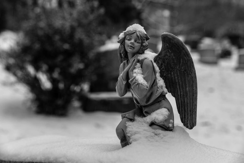 Image of Snow Angel Sleepy Hollow Cemetery Gallery Print