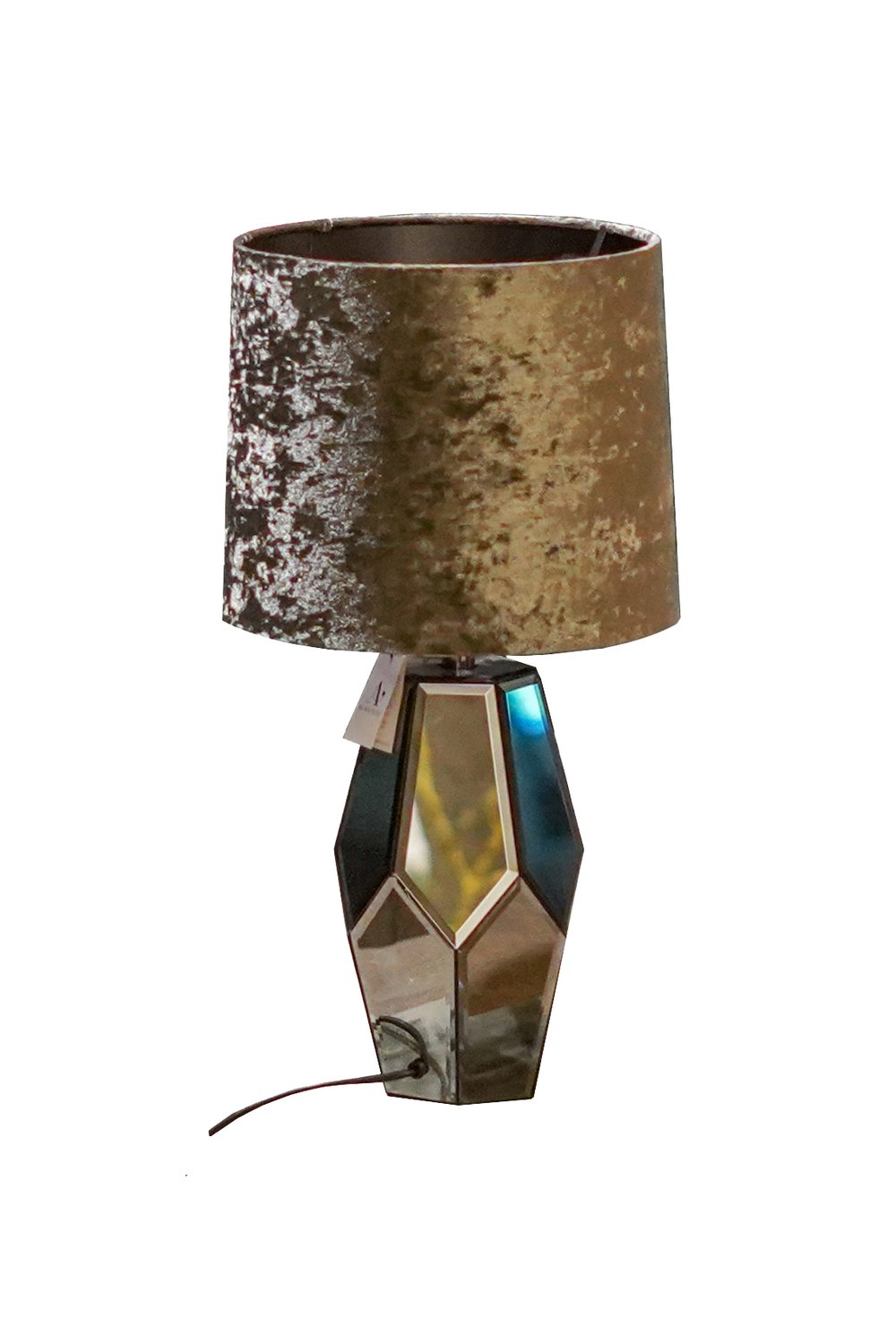 Image of Lampada "Dream" in vetro scuro paralume in velluto