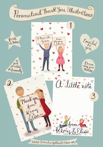 Image of Personalised Digital Thank You Illustration