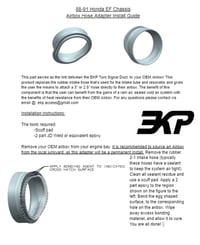 Image 4 of 88-91 Honda EF Civic / CRX Airbox Intake Adapter USDM
