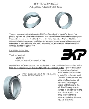 Image of 88-91 Honda EF Civic / CRX Airbox Intake Adapter USDM