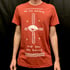 Watching T-shirt white ink on Rust red. size MEDIUM Image 2