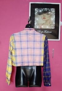 Image 2 of PLUS SIZE MULTI COLORED CROP JACKET TOP