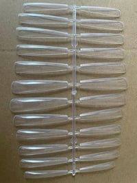 Image 2 of 3XL CLEAR FULL WELL COFFIN TIPS (360 Pcs Bag)