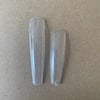 3XL CLEAR FULL WELL COFFIN TIPS (360 Pcs Bag)