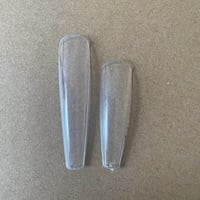 Image 3 of 3XL CLEAR FULL WELL COFFIN TIPS (360 Pcs Bag)