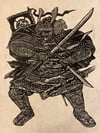 Samurai Block Print